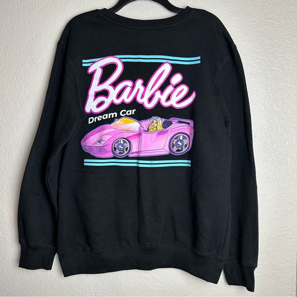 BARBIE DREAMCAR Black Crewneck Sweatshirt, Size M - Picture 1 of 4